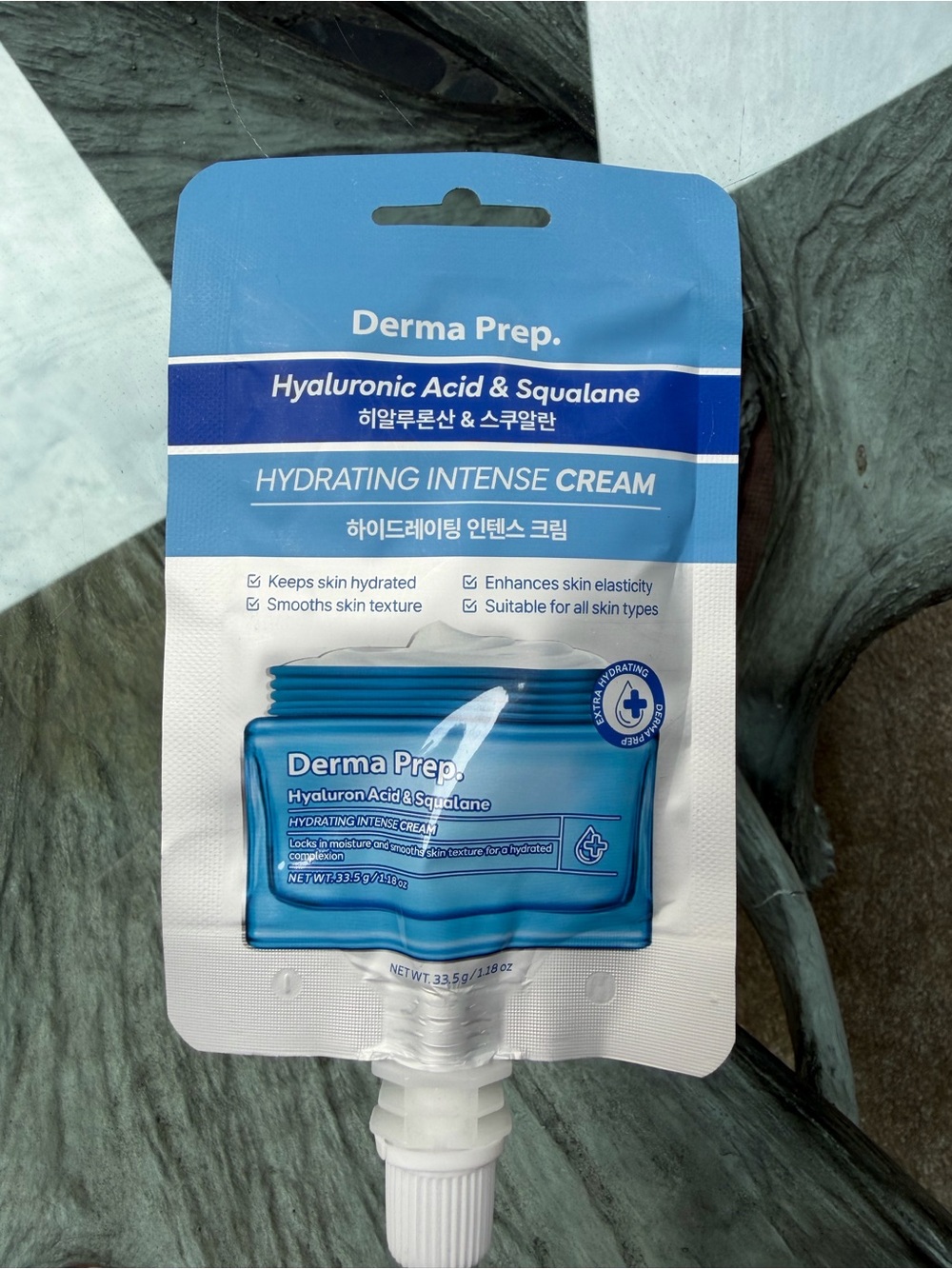 Derma Prep Hyaluronic Acid & Squalane Korean Hydrating Intense Cream — Blue